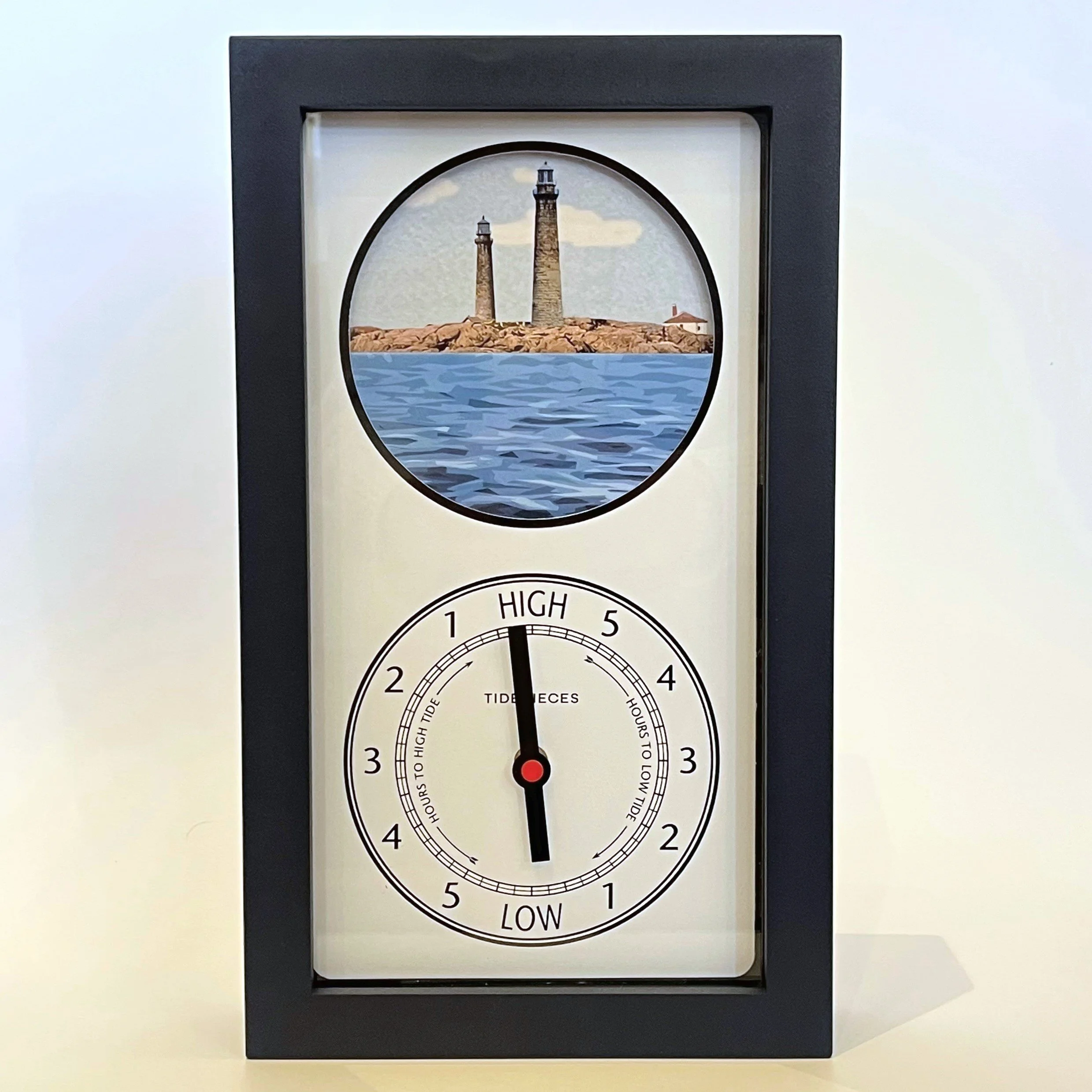 Twin Lights on Thatcher Island Tide Clock — Sage Floral Studio